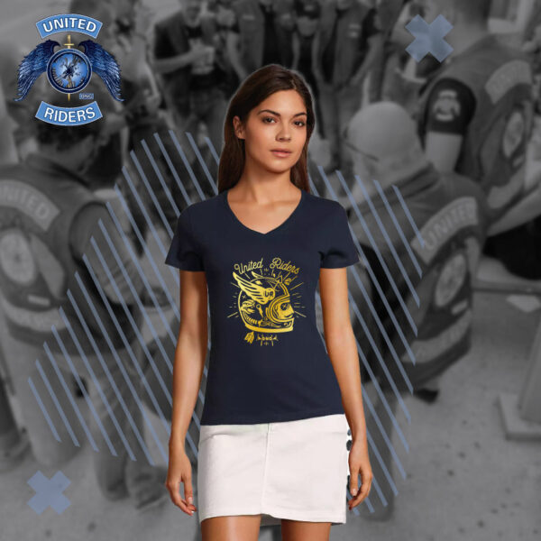 T-shirt Femme Casque Doré "United Riders" – Image 2