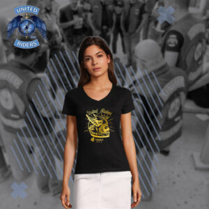 T-shirt Femme Casque Doré "United Riders"