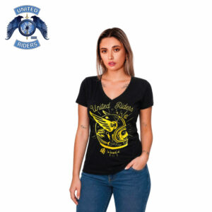 T-shirt Femme Casque Doré "United Riders"